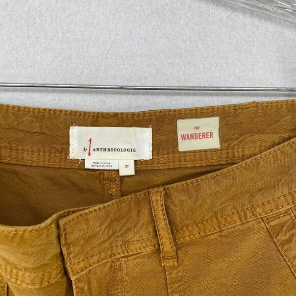 BY ANTHROPOLOGIE Pants 27 The Wanderer Mid Rise Chino Utility British Tan - Picture 7 of 13